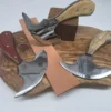 LK Professional Leather Head Knives with three wood handle options